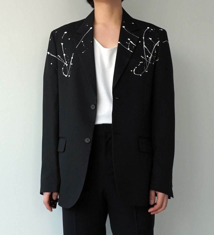 White Paint Spots Suit Jacket All-matching And Handsome