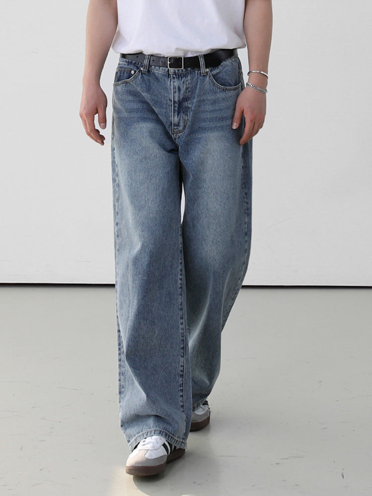 Retro Washed Straight Denim