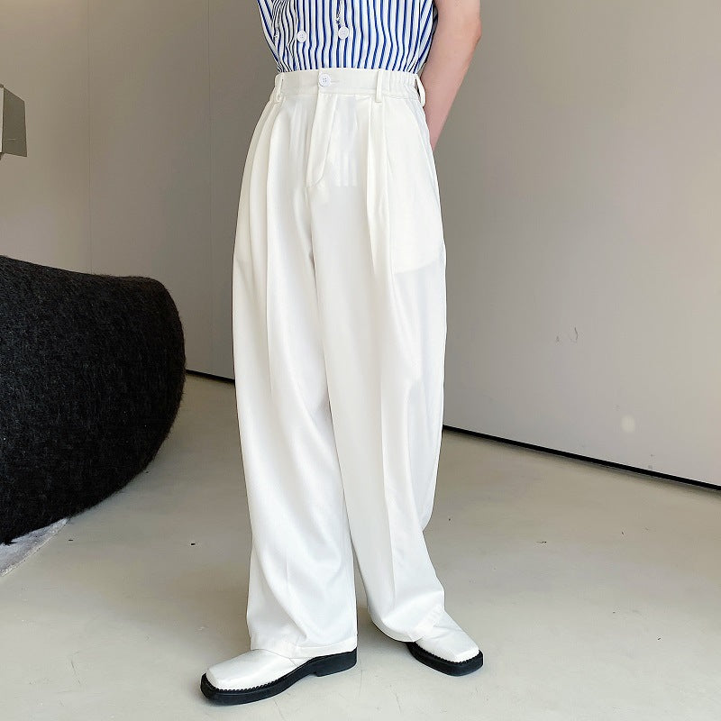 Straight Casual Wide Suit Trousers