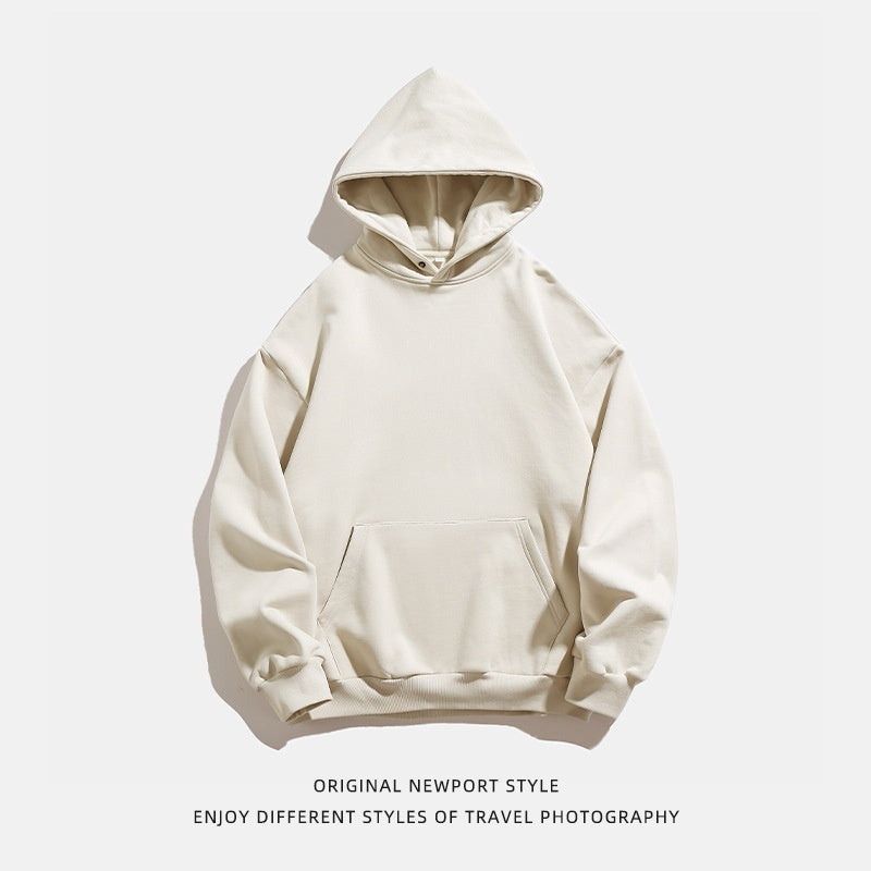 Basic Simple Loose Solid Color Hoodies