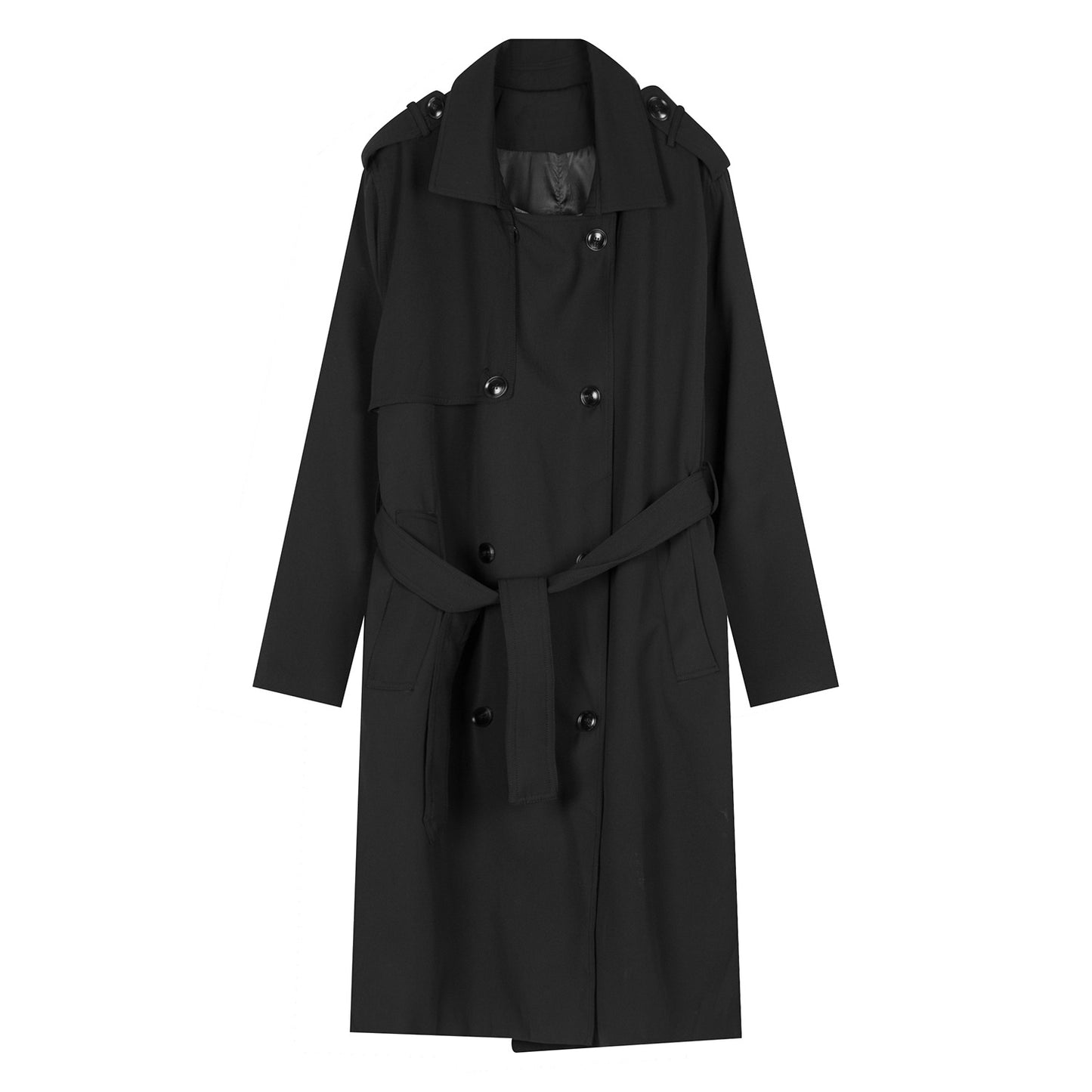 Double Breasted Simple Trench Coat