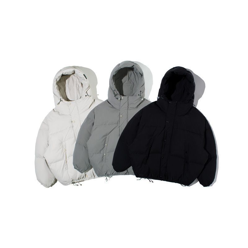 Simple Casual Loose Hooded Thick Warm Bread Cotton Jacket