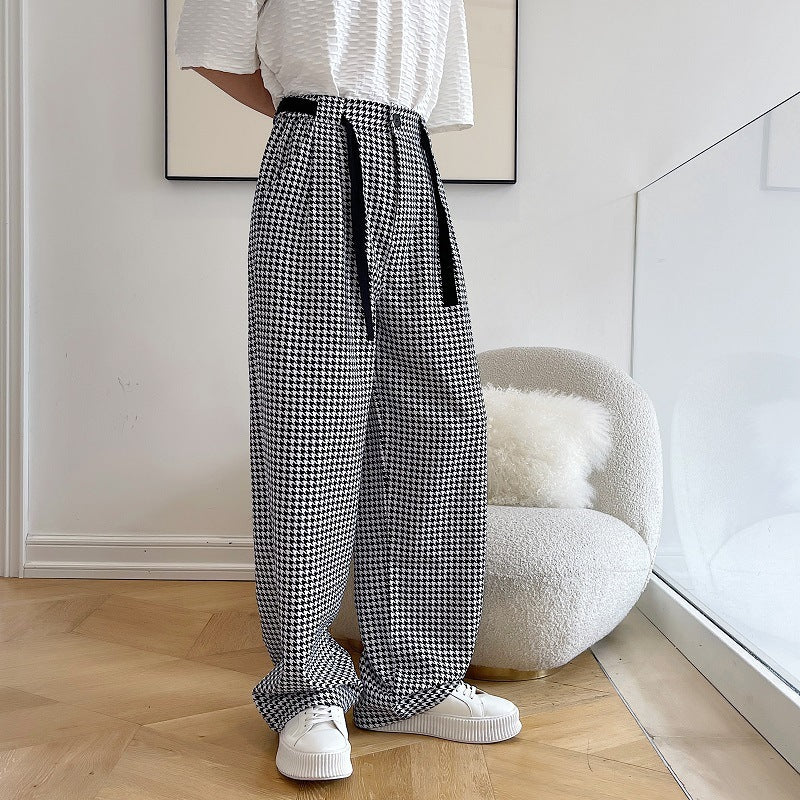 Retro Elegant Trousers Men's Wide-leg Pants