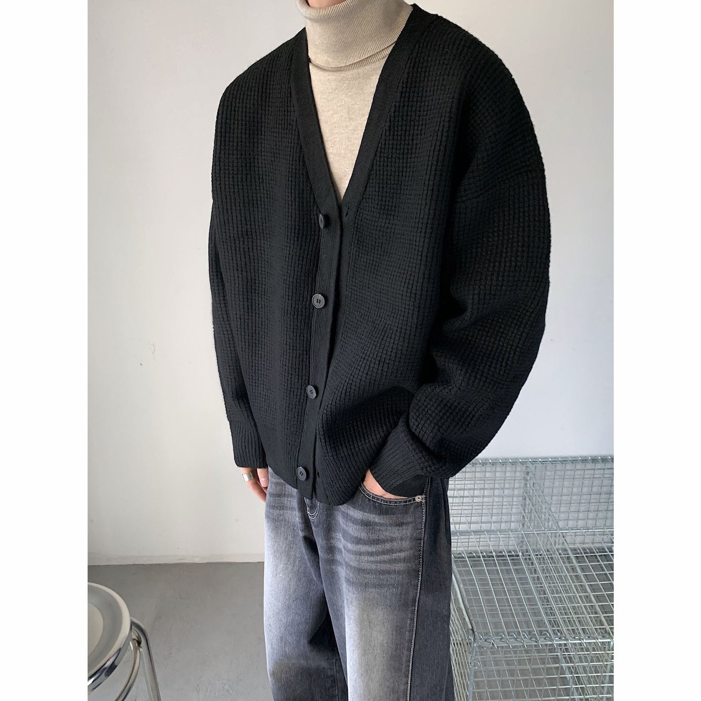 Light Commute Solid Color Knitted Jacket