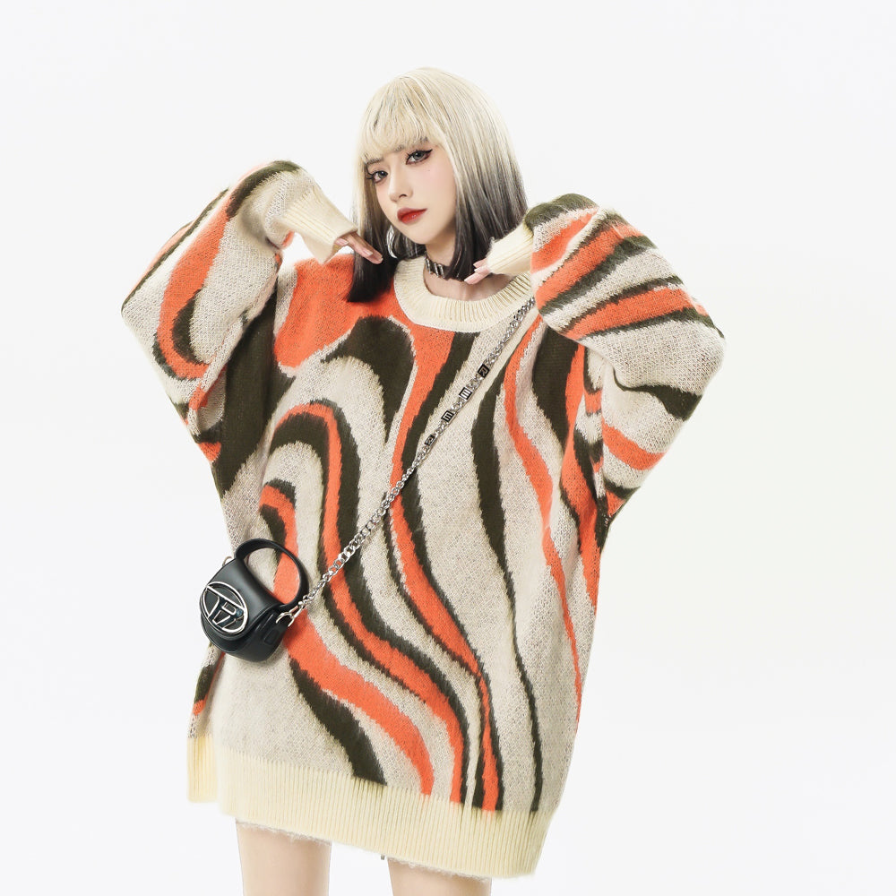 Zebra Pattern Hema Wool sweater(Unisex)