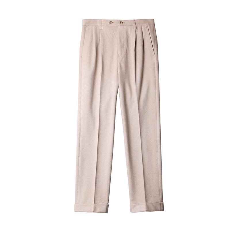 Woolen Suit Pants For Men With A Slim Fit, Straight Tube, And Relaxed Drape Feel