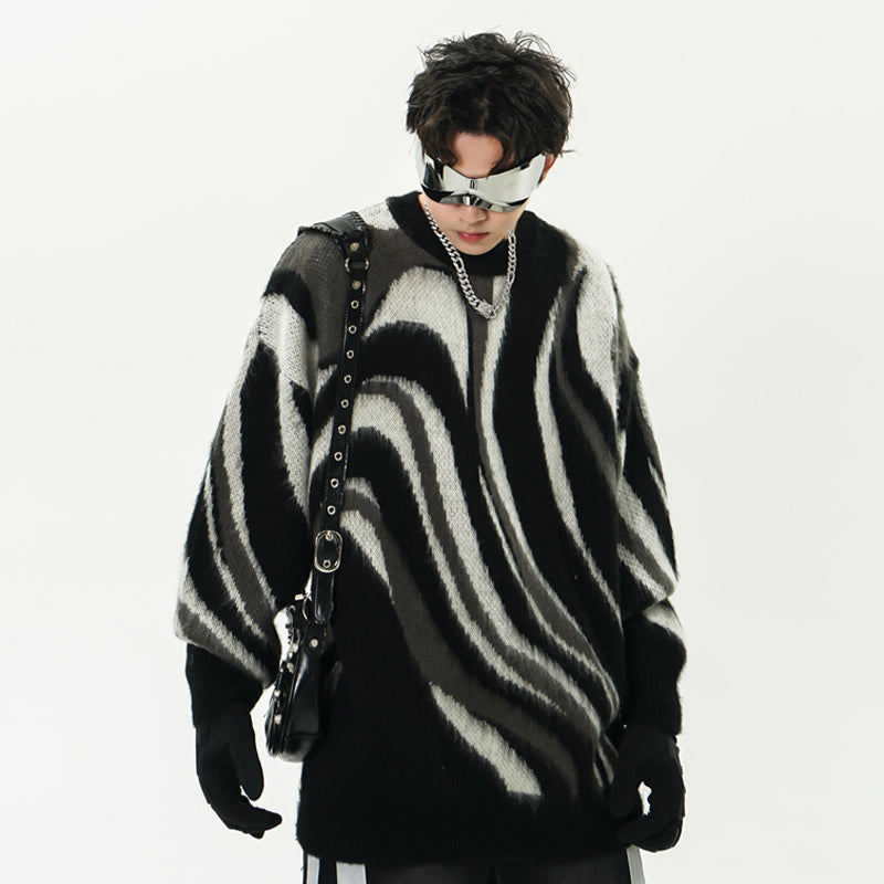 Zebra Pattern Hema Wool sweater(Unisex)