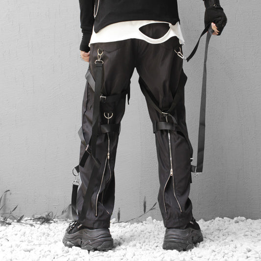 Zip split trousers