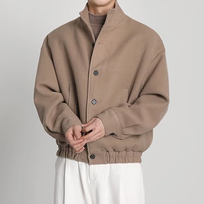 Stand Collar Jacket Woolen Coat