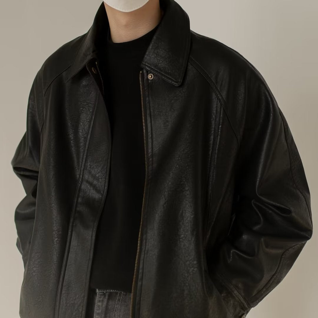 Haulage Leather Coat