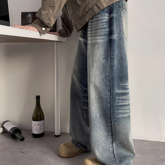 Retro Oversize Wide Leg Jeans Men's