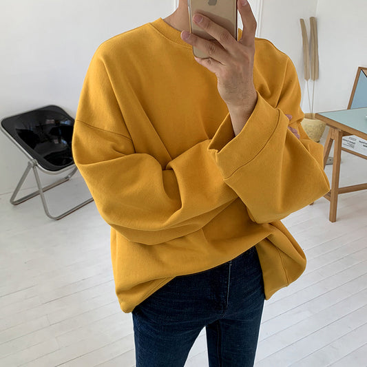 Mrcyc Autumn And Winter Loose Fitting Pullover Round Neck Sweater (Unisex)