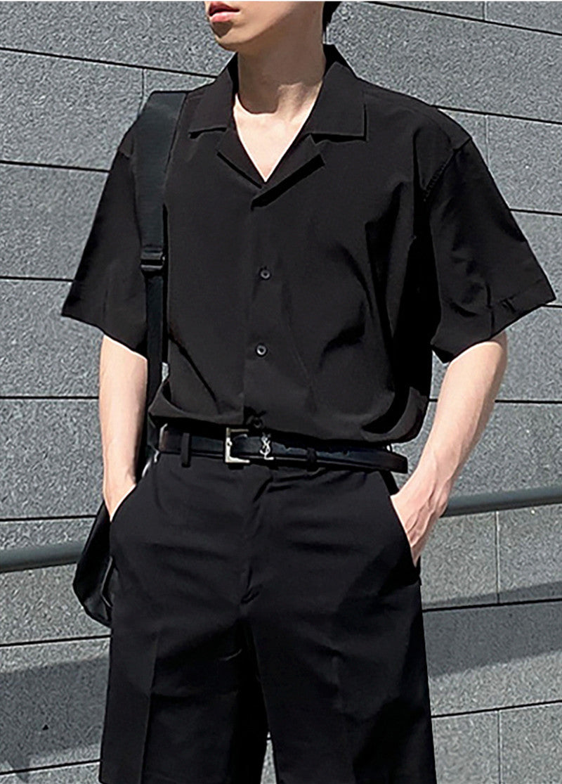 Korean Style Loose Short Sleeve Shirt Men