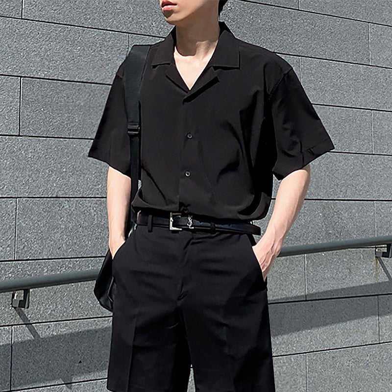 Korean Style Loose Short Sleeve Shirt Men