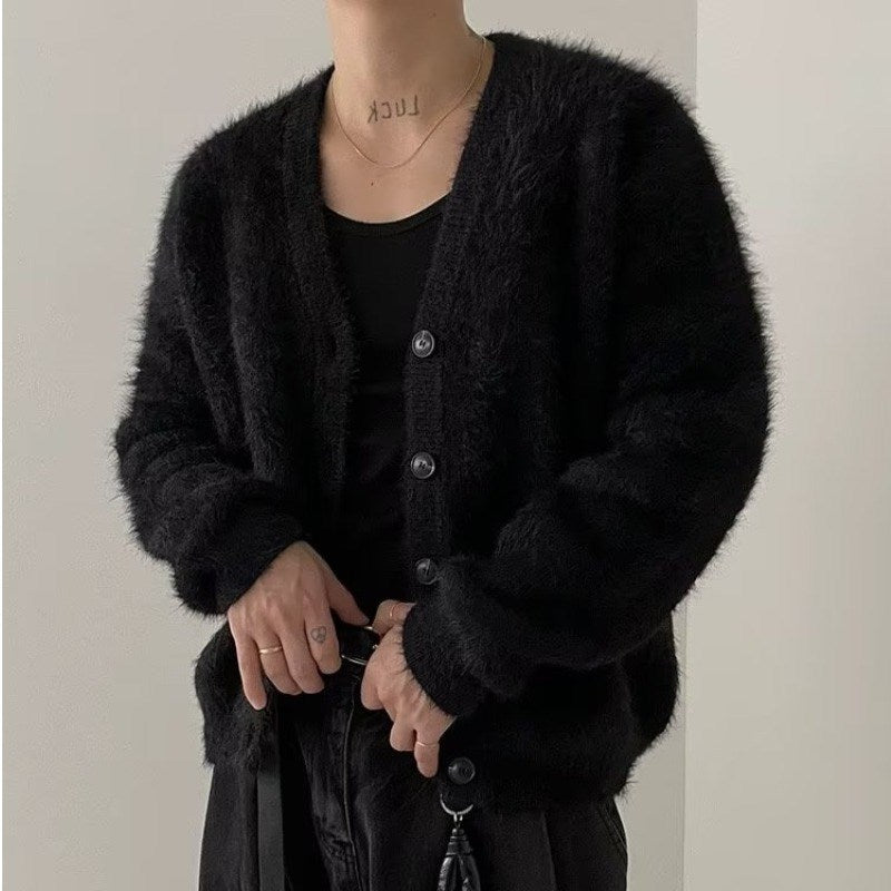 Lazy Wind Mink Wool Knitted Cardigan