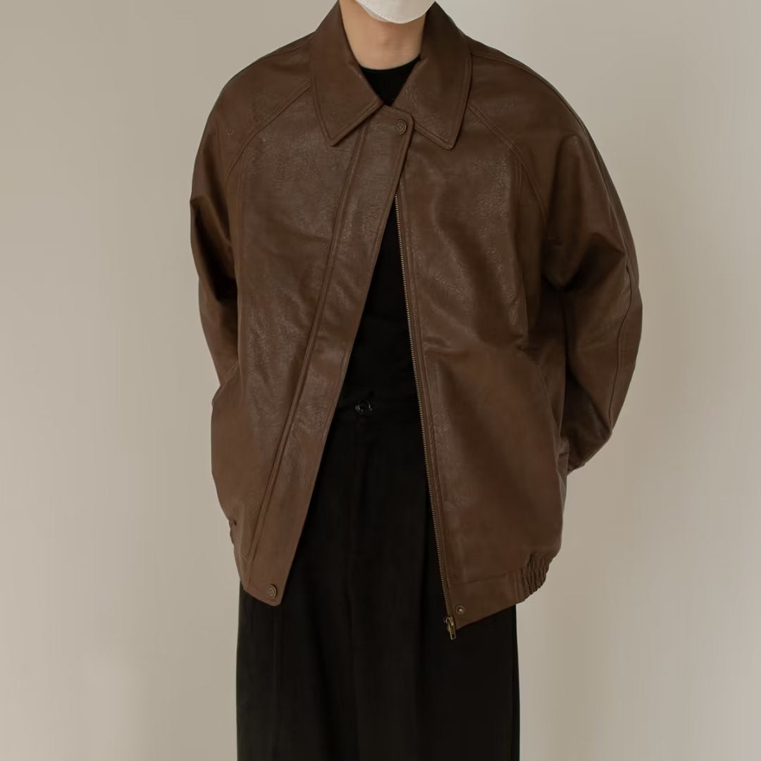 Haulage Leather Coat