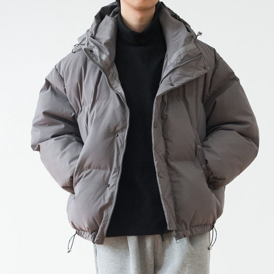 Simple Casual Loose Hooded Thick Warm Bread Cotton Jacket