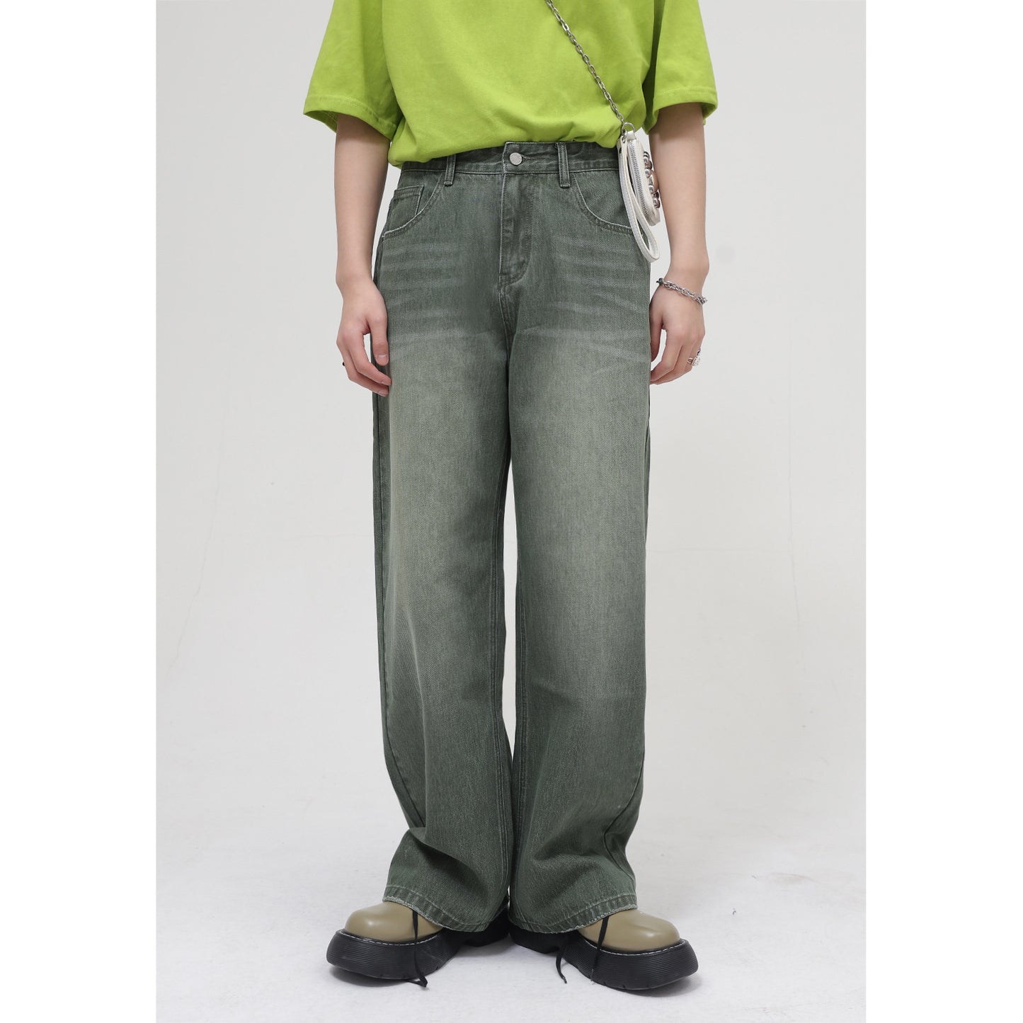 Seasons Loose Personality Washed Waist Pants