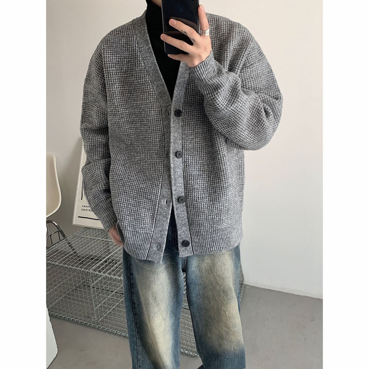 Light Commute Solid Color Knitted Jacket