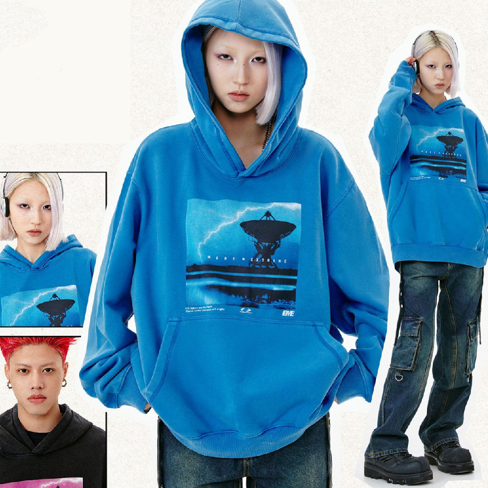 American Street Thunderstorm  Casual Hooded Sweater