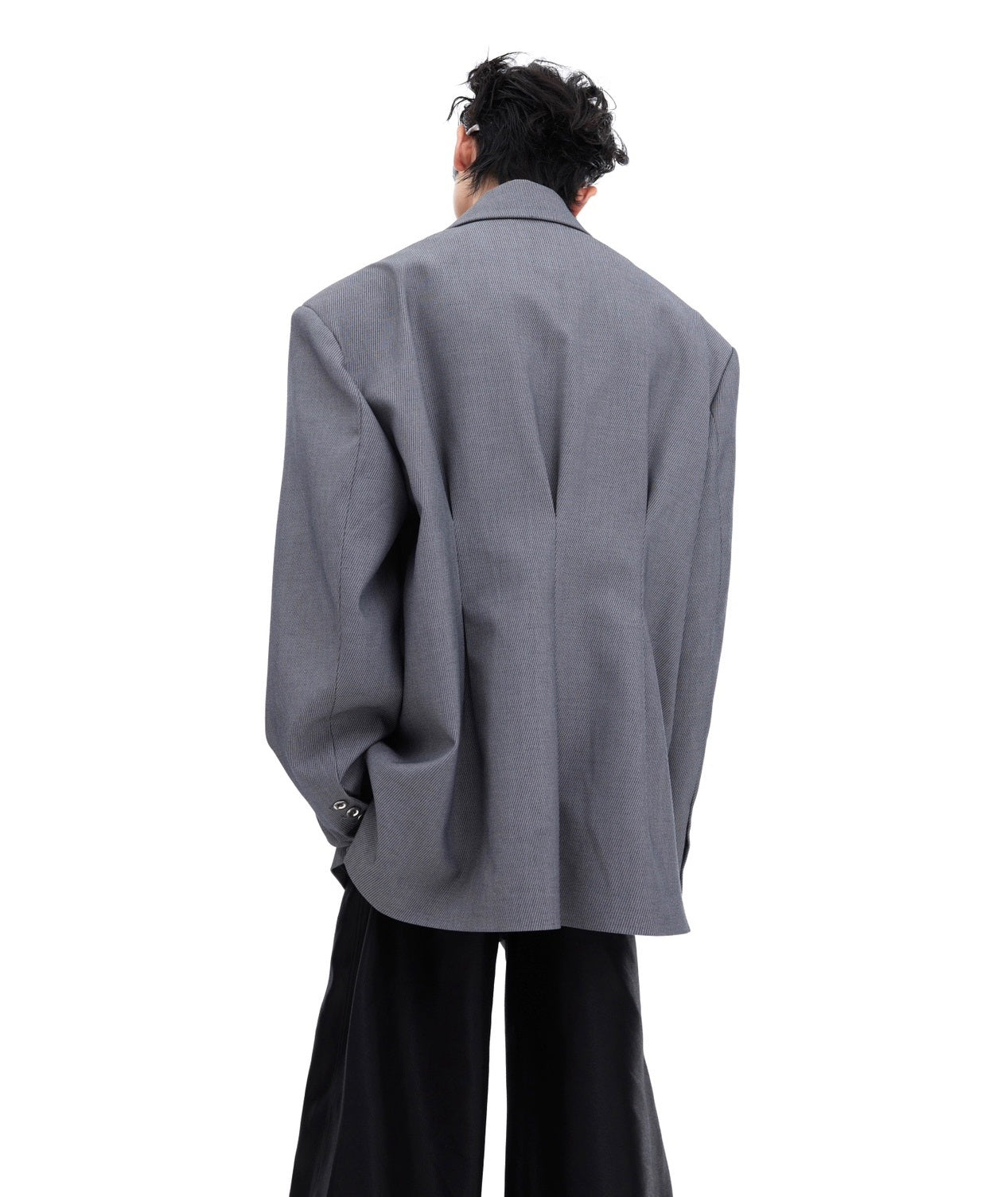 Deconstruction Twill Texture Large Profile Suit Jacket