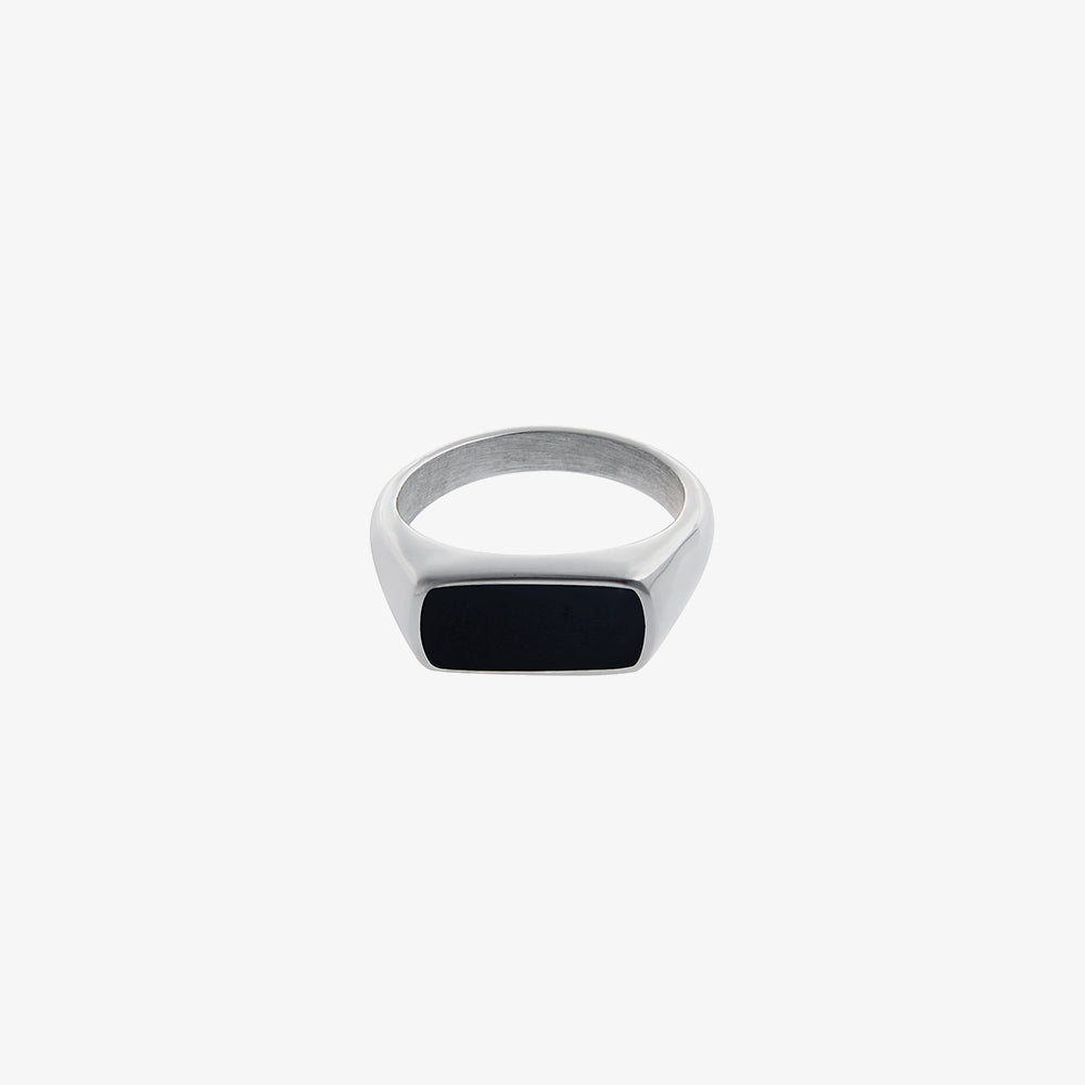 Simple Retro Dark Titanium Steel Ring