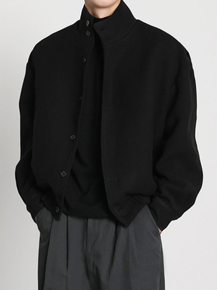 Stand Collar Jacket Woolen Coat