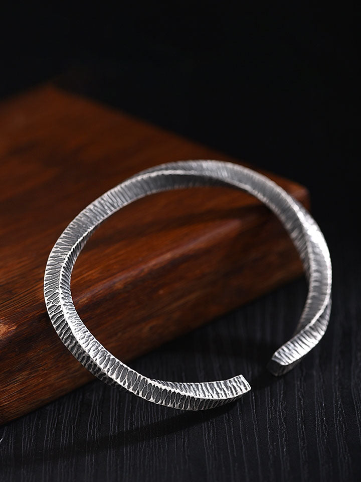 999 Sterling Silver Mobius Ring Bracelet