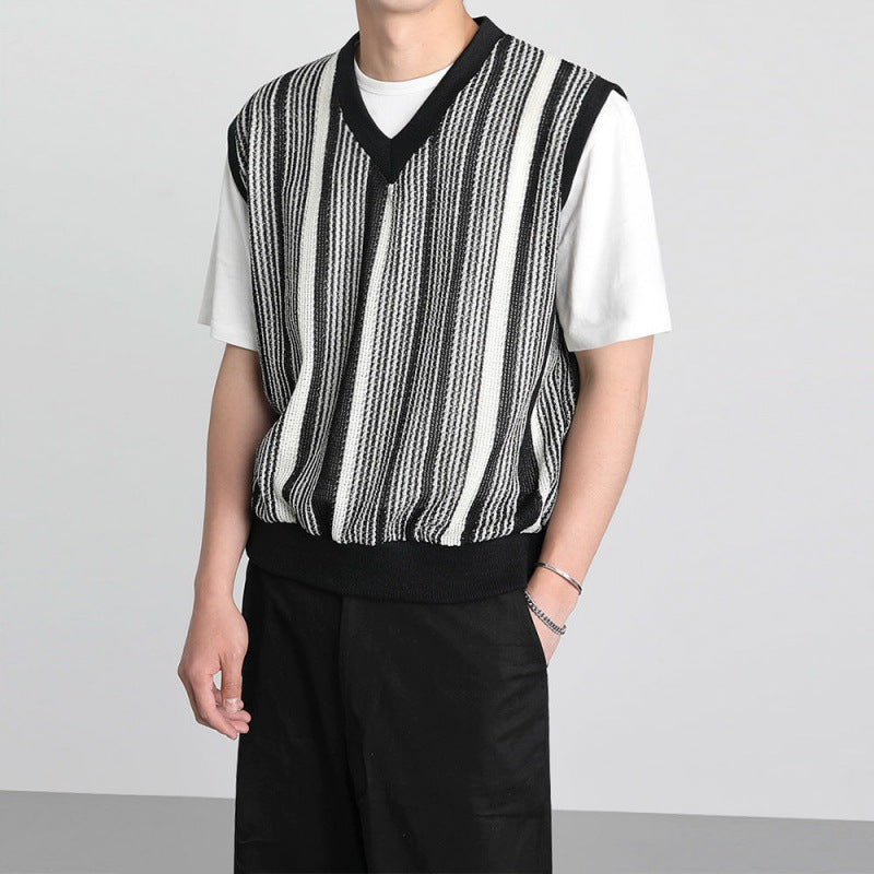 Knitted Pullover V-neck Vest