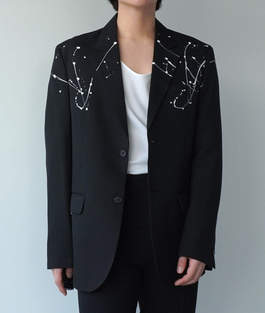 White Paint Spots Suit Jacket All-matching And Handsome