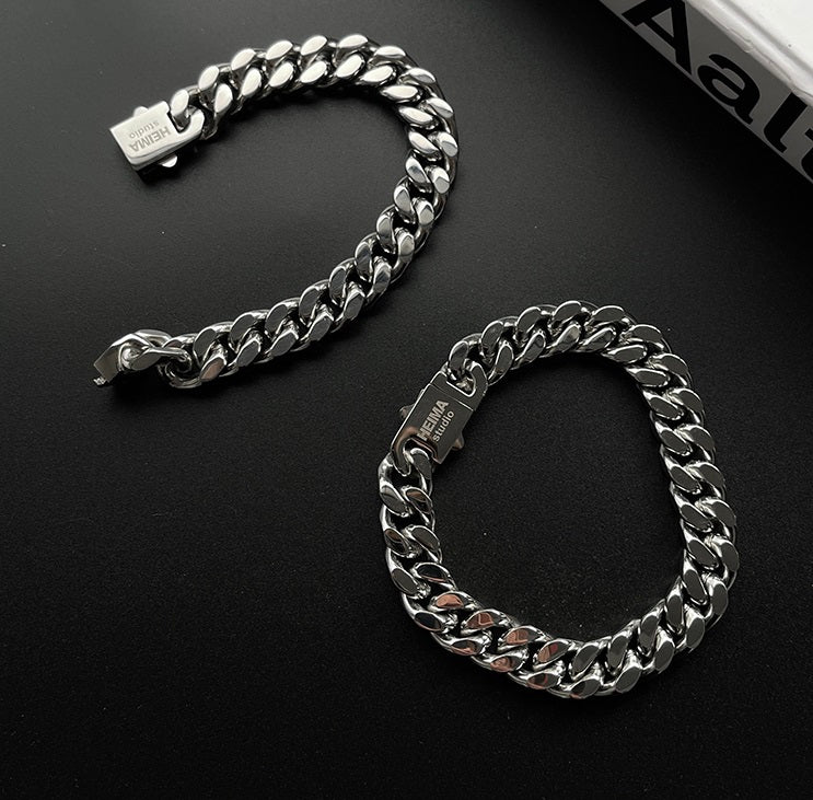 Heavy Industry Texture Cuban Bracelet