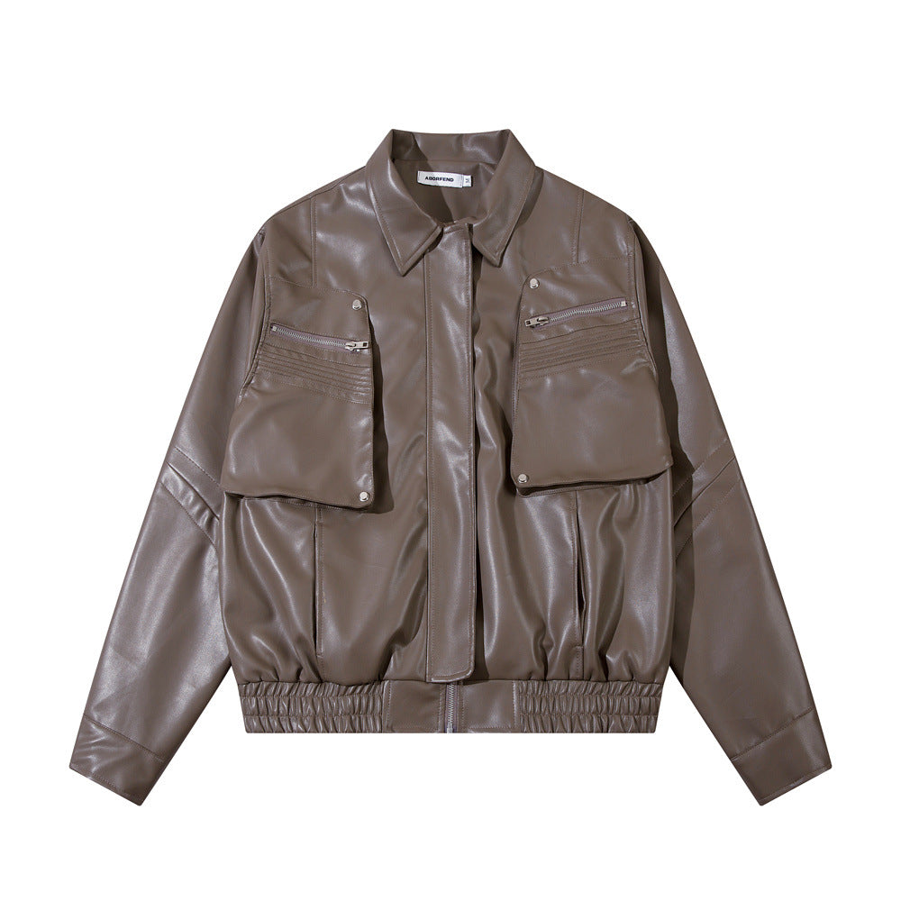 Loose PU Leather Jacket (Unisex)