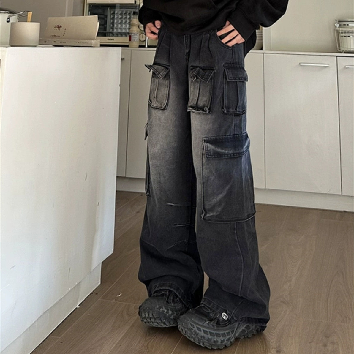 Retro Overalls Cargo Pants