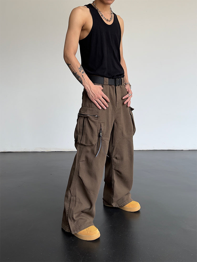 Vintage High Waist Loose Cargo Pants