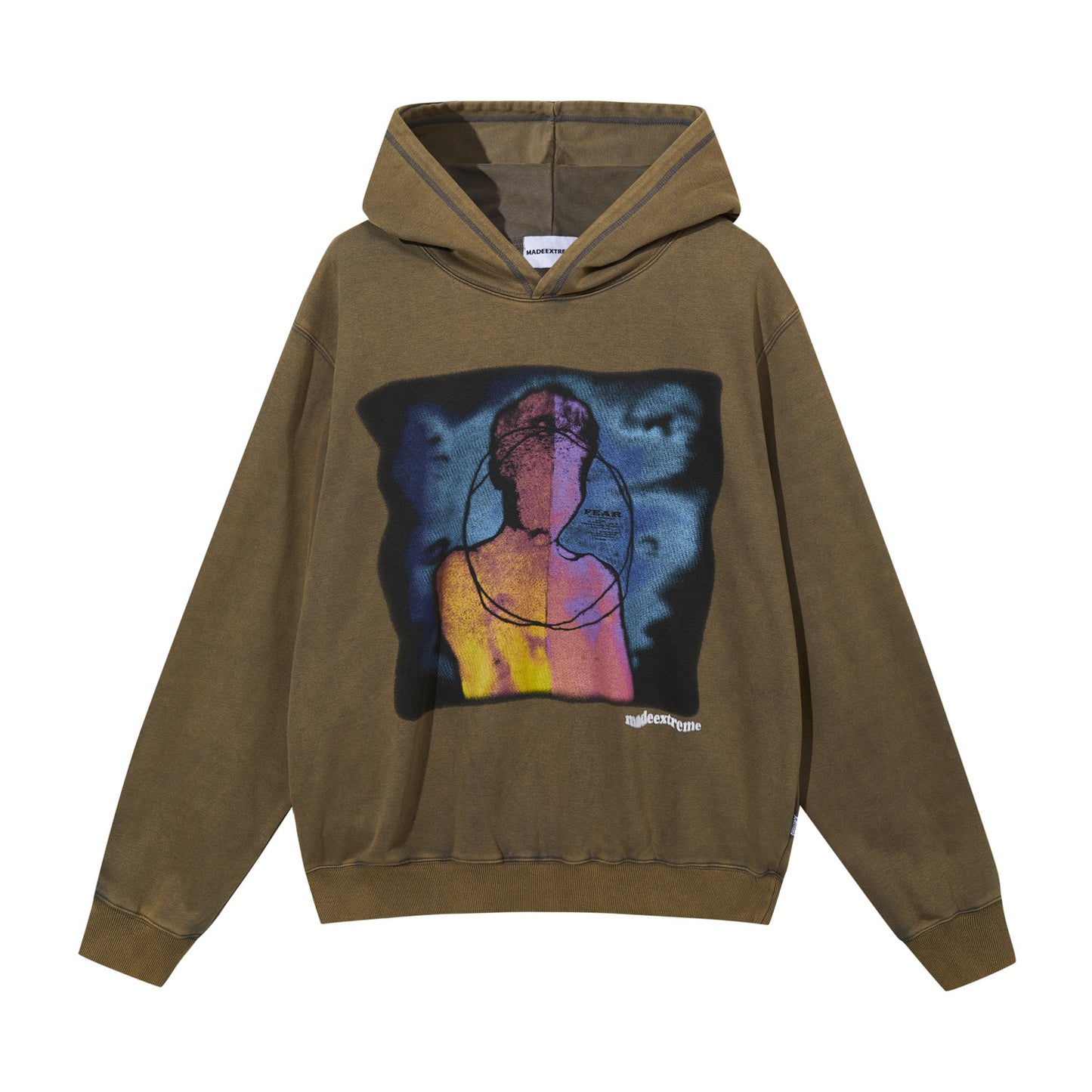 American Street Oil Painting Printed Hoodie