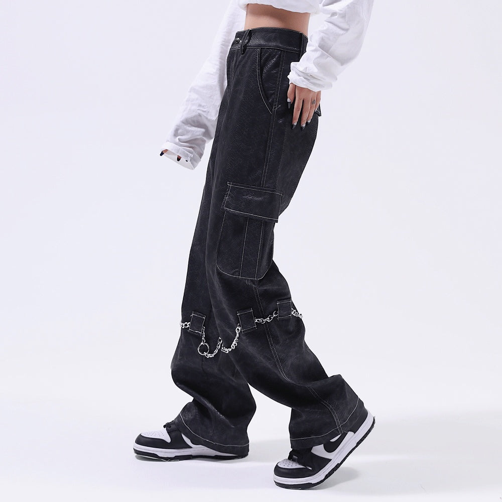 High Street Brand Loose Straight Trousers