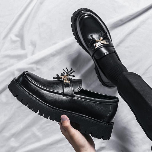 British Style Black Leather Loafers