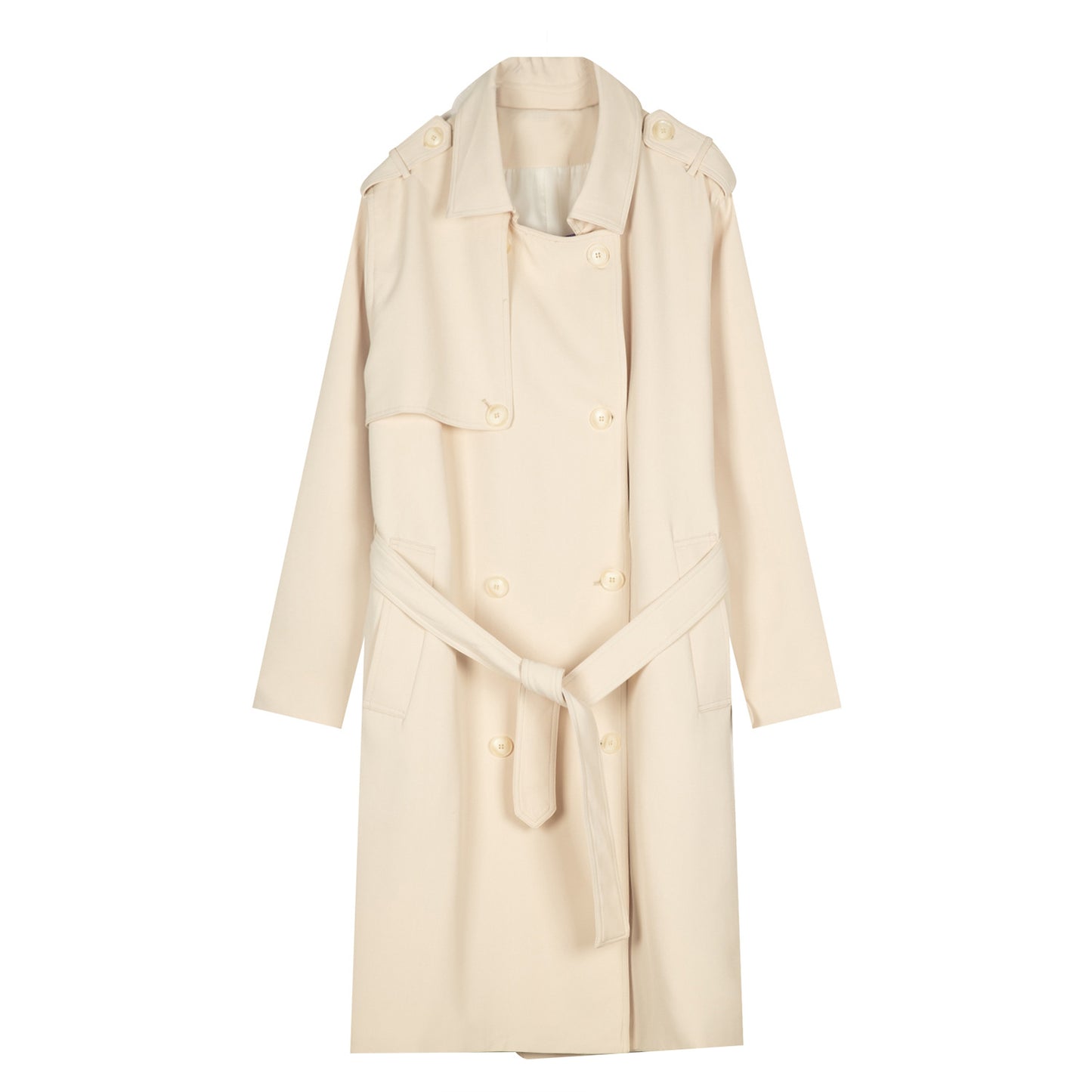 Double Breasted Simple Trench Coat