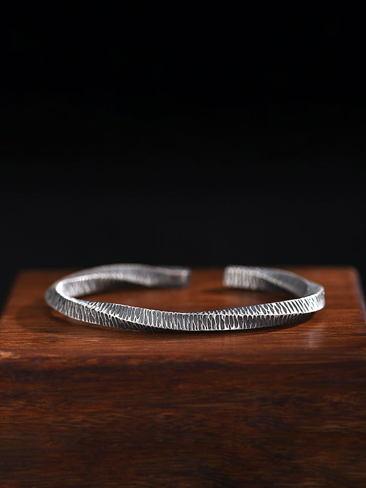 999 Sterling Silver Mobius Ring Bracelet