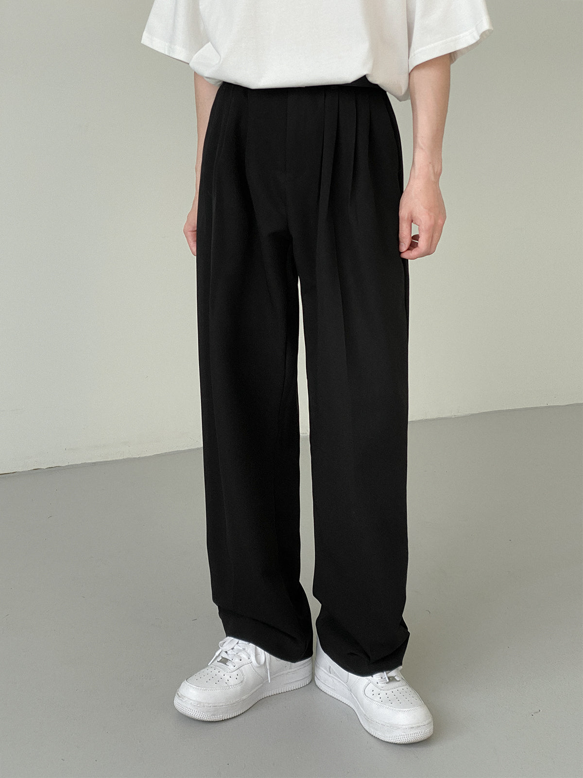 Drape Straight Casual Pants