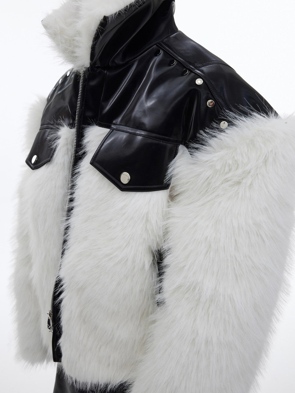 Spliced ​​Anti Mink Fur Fur Coat