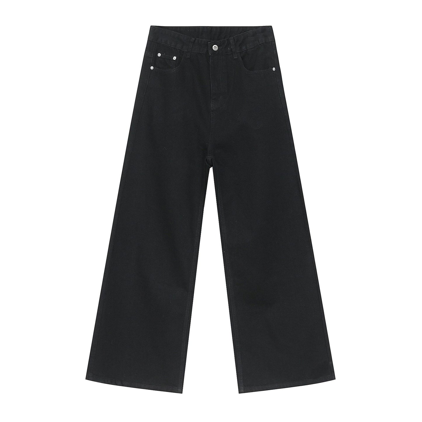 Washed-out Straight Wide Leg Denim