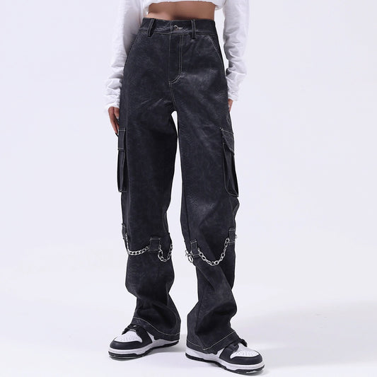 High Street Brand Loose Straight Trousers