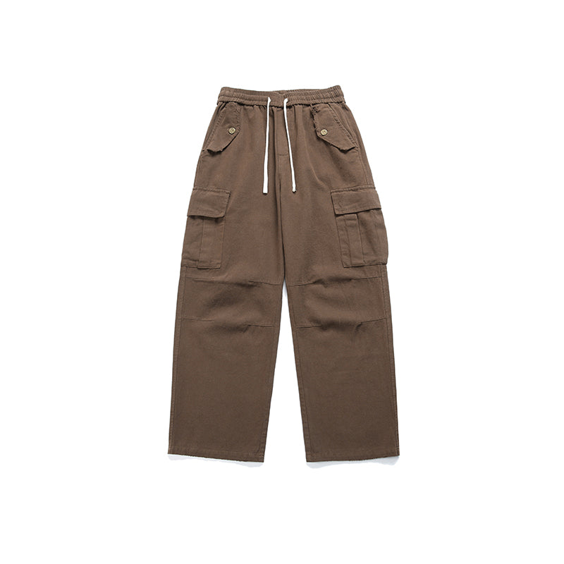 Elastic Waist Casual Cargo Pants