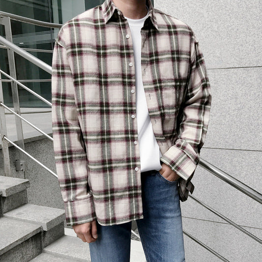 Long Sleeve Plaid Stripe T-shirt