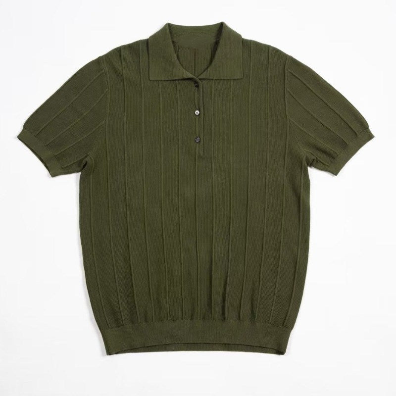 Summer New Ice Silk Short Sleeve Knitted Men