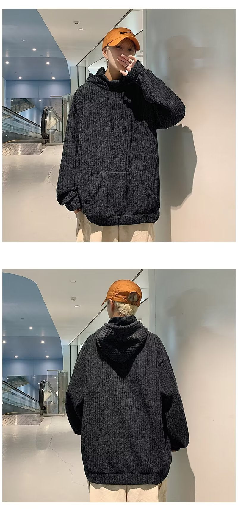 American Turtleneck Hooded Sweater Men