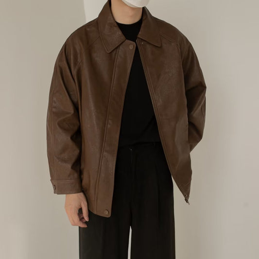 Haulage Leather Coat