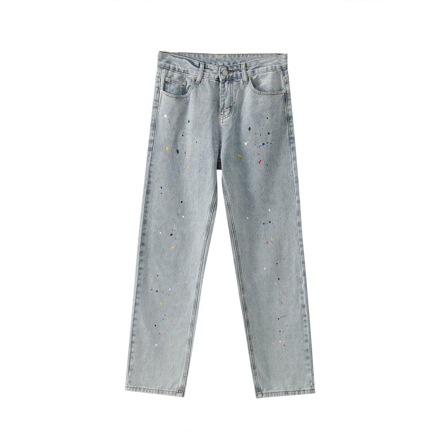 Paint Splash Jeans Straight Loose Jeans