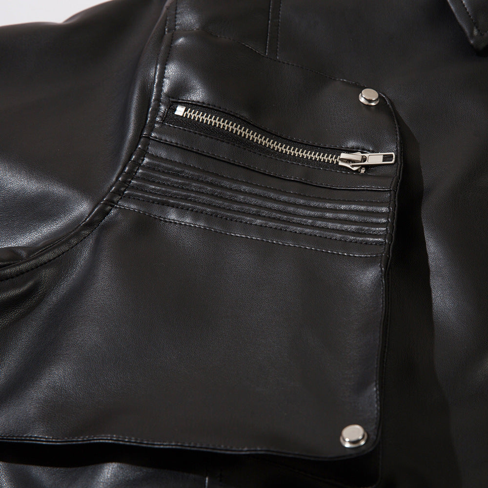 Loose PU Leather Jacket (Unisex)